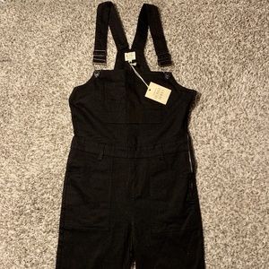 Torn by Ronnie Kobo Black Overalls MSRP $325 NWT